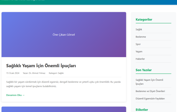 wordpress sağlık teması